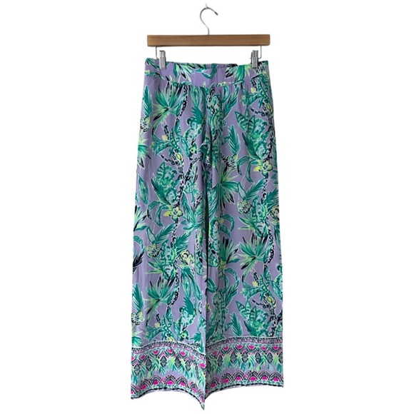 Lilly Pulitzer Bal Harbour Palazzo Pants Light Lilac Verbena - Picture 2 of 7
